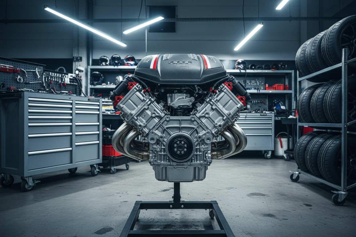 more realist, less cartoon, remove turbo in the front of the engine